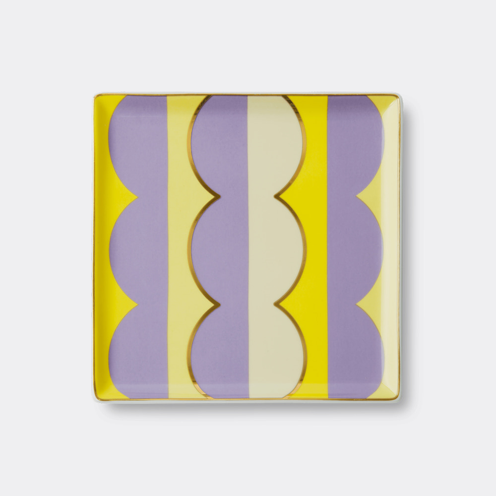 [OCTAEVO] Ceramic Tray Riviera Wave- Yellow